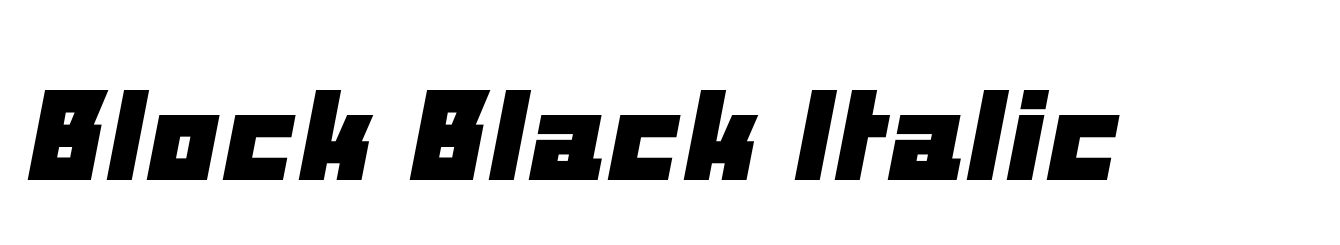 Block Black Italic